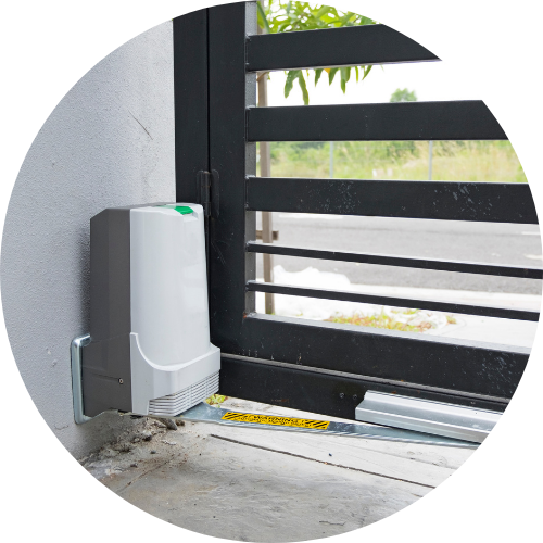 Gate motor installation